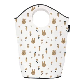 Coș de jucării pentru copii alb din material textil 57x26x70 cm Sweet Bunnies – Butter Kings