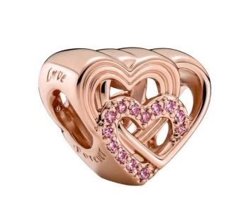 Pandora Mărgea romantică de bronz Inimă împletită 789529C01