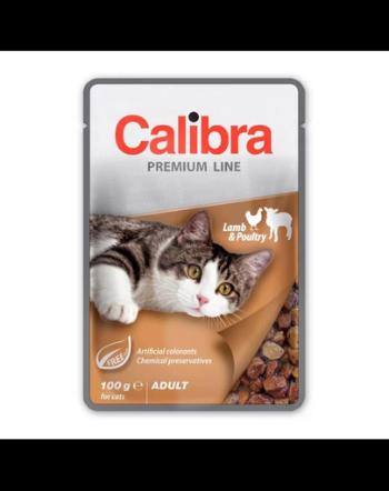 CALIBRA Cat Premium Line Adult Lamb&amp;Poultry 100 g cu miel si pasare hrana pentru pisica