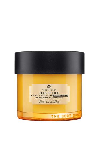 The Body Shop Cremă pentru piele revitalizantă de noapte Oils Of Life (Intensely Revitalising Sleeping Cream) 80 ml