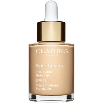 Clarins Skin Illusion Natural Hydrating Foundation makeup radiant cu hidratare SPF 15 culoare 101 Linen 30 ml