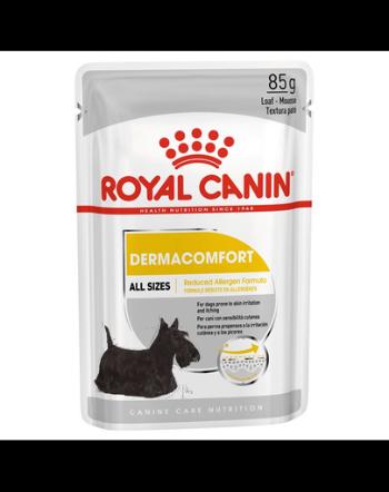 Royal Canin Dermacomfort hrana umeda caine pentru prevenirea iritatiilor pielii, 12 x 85 g