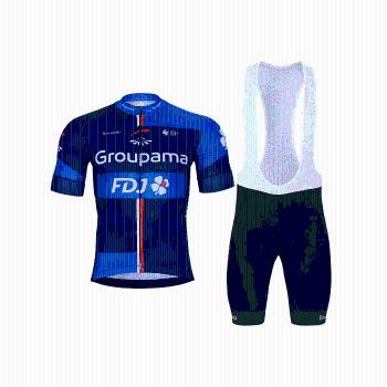 
                         Tricoul și pantaloni scurți de ciclism - GROUPAMA FDJ 2024 
                