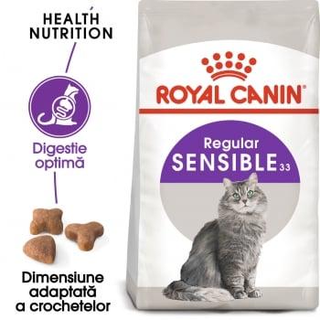 Royal Canin Sensible Adult, hrană uscată pisici, digestie optimă, 15kg