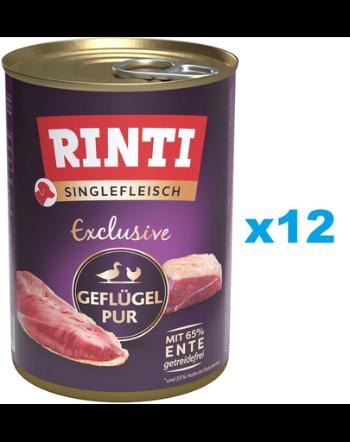 RINTI Singlefleisch Exclusive Poultry Pure cu pasare 12x400 g pentru caini