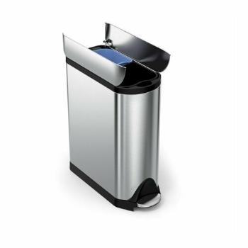 Simplehuman Coș de gunoi cu pedală pentru deșeuri selectate 40 l, inox