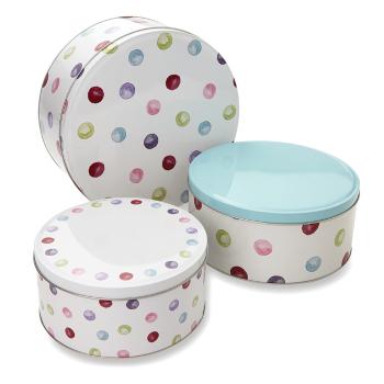 Recipiente 3 buc. din oțel pentru prăjituri Spotty Dotty – Cooksmart ®