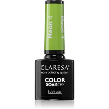 Claresa SoakOff UV/LED Color Neon lac de unghii sub forma de gel culoare 4 5 g