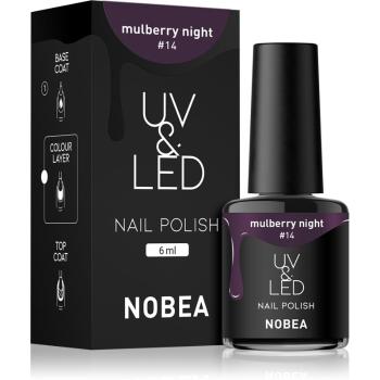 NOBEA UV & LED unghii cu gel folosind UV / lampă cu LED glossy culoare Mulberry night #14 6 ml