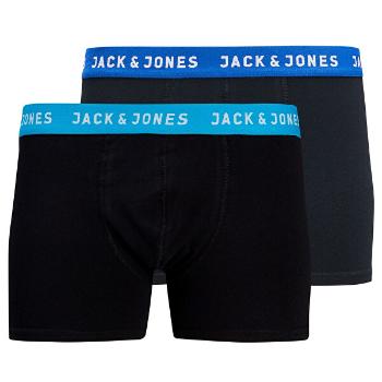 Jack&Jones 2 PACK - boxeri pentru bărbați JACRICH 12138240 Surf the Web Blue jewel S