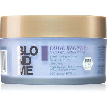 Schwarzkopf Professional Blondme Cool Blondes masca hranitoare neutralizeaza tonurile de galben 200 ml