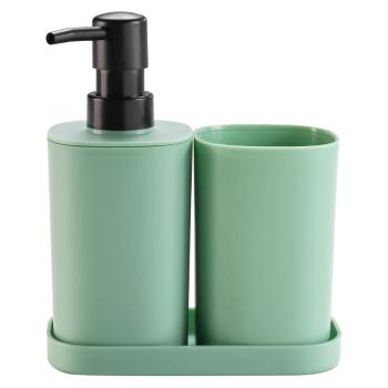 Set de accesorii de baie verde deschis din plastic Vita – douceur d'intérieur