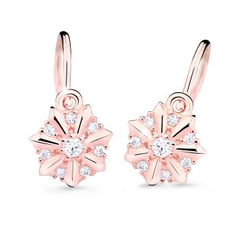 Cutie Jewellery Cercei fermecători pentru copii din aur roz C2754-10-X-4 alb