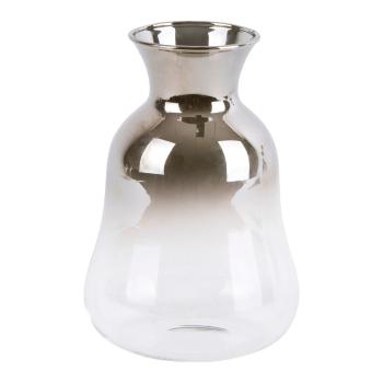 Vază mică din sticlă PT LIVING Silver Fade, înălțime 12 cm