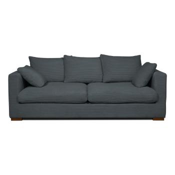 Canapea gri cu tapițerie din catifea reiată  220 cm Comfy – Scandic