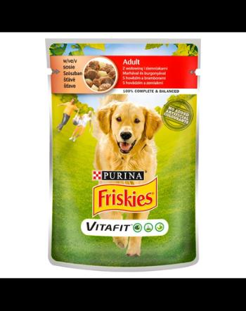 FRISKIES Vitafit Adult hrana umeda pentru caini adulti cu carne de vita si cartofi in sos 20x100g