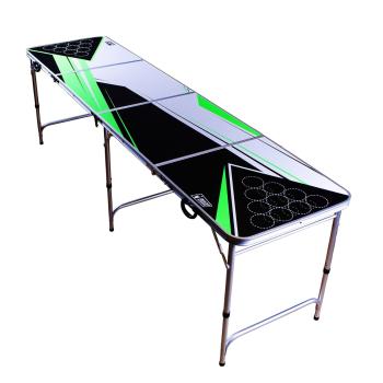 BeerCup Backspin Beer Pong, masă, neon, mânere, suporturi pentru bile, 6 bile