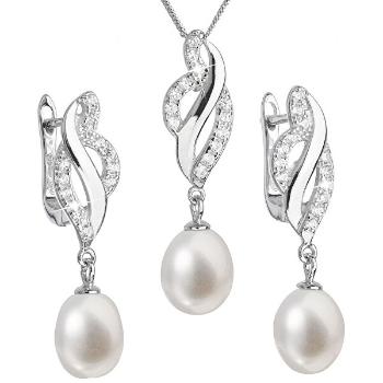 Evolution Group Set de argint de lux cu perle autentice Pavon 29021.1