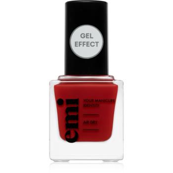 emi E.MiLac Gel Effect Ultra Strong lac de unghii cu efect de gel fără utilizarea lămpii UV/LED culoare Ferrari Red #118 9 ml