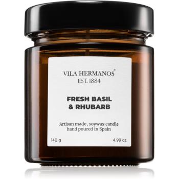 Vila Hermanos Apothecary Fresh Basil & Rhubarb lumânare parfumată 140 g