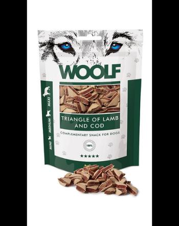 WOOLF Lamb And Cod Triangle 100g miel si cod, gustare pentru caini