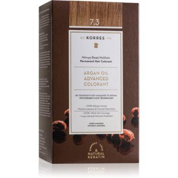 Korres Argan Oil Culoare permanenta pentru par cu ulei de argan culoare 7.3 Golden / Honey Blonde