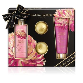 Baylis & Harding Set de îngrijire corporală cu bile de baie Trandafir misterios 4 buc