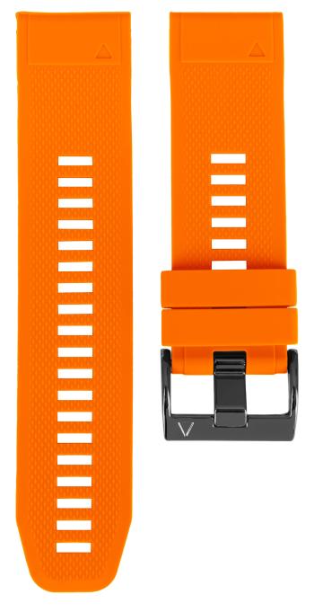 4wrist Curea de silicon pentru Garmin Fenix 7X/Fenix 6X/Fenix 5X Plus/Fenix 3 - 26 mm - Orange