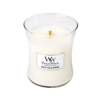 WoodWick Vază cu lumânări parfumate Ceai alb și Jasmine 275 g