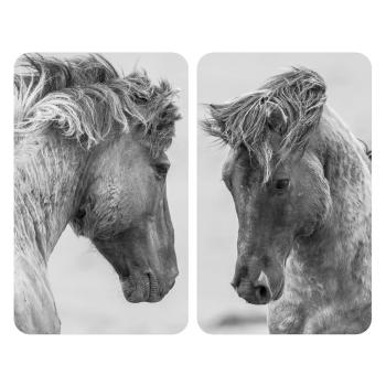 Set 2 protecții pentru aragaz Wenko Horses, 52 x 30 cm