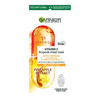 Garnier Forța fiolelor într-o mască textilă cu vitamina C și extract de ananasNaturals cutanate 15 g