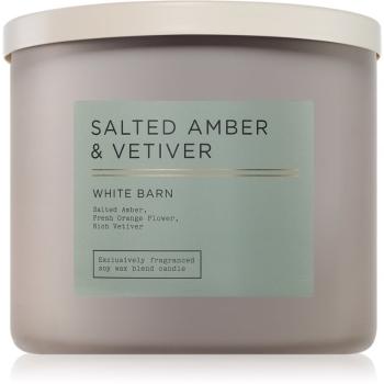 Bath & Body Works Salted Amber & Vetiver lumânare parfumată 411 g