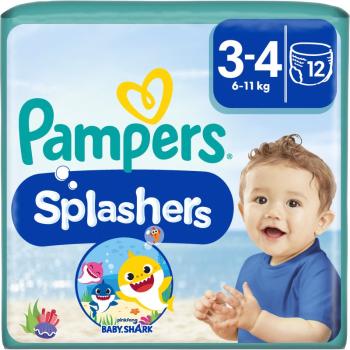 Pampers Splashers 3-4 scutec tip slip pentru înot, de unică folosință 6-11 kg 12 buc