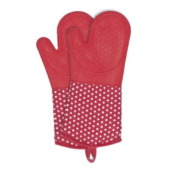 Set 2 mănuși din silicon Wenko Oven Red, roșu