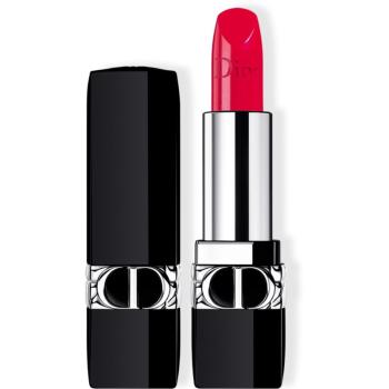 DIOR Rouge Dior ruj cu persistenta indelungata reincarcabil culoare 520 Feel Good Satin 3.5 g