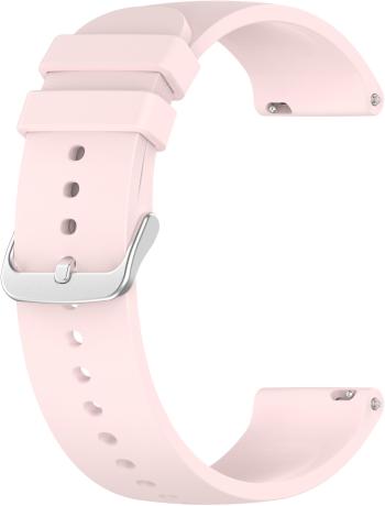 4wrist Curea universală din silicon cu închidere argintie 20 mm - Pink