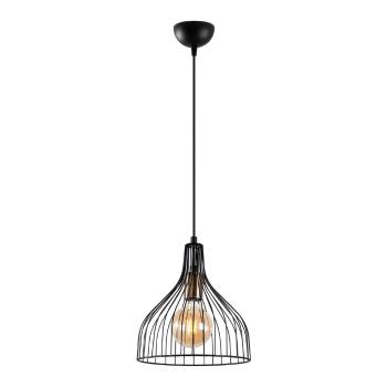 Lustră neagră cu abajur din metal ø 25 cm Cafu – Opviq lights