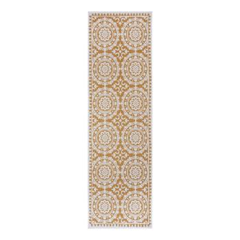 Covor de exterior galben ocru-alb 80x250 cm Jardin – NORTHRUGS