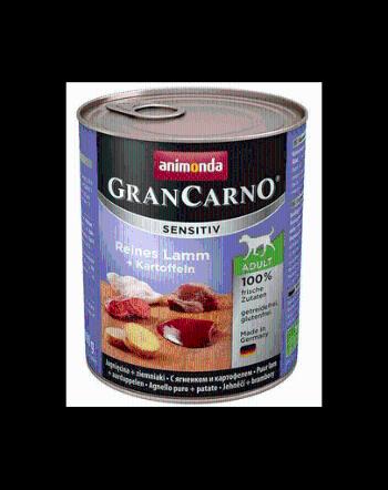 ANIMONDA Grancarno Sensitive Hrana umeda cu miel si cartofi pentru caini adulti 800 g