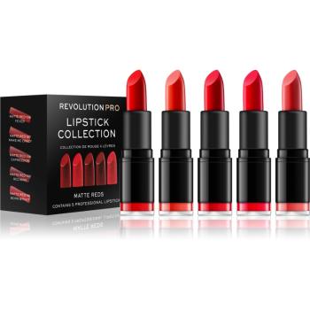 Revolution PRO Lipstick Collection set de rujuri 5 bucati culoare Matte Reds 5 buc