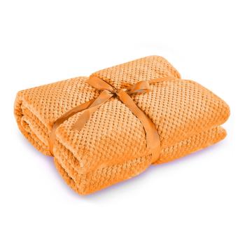 Pătură din microfibră DecoKing Henry, 170 x 210 cm, portocaliu
