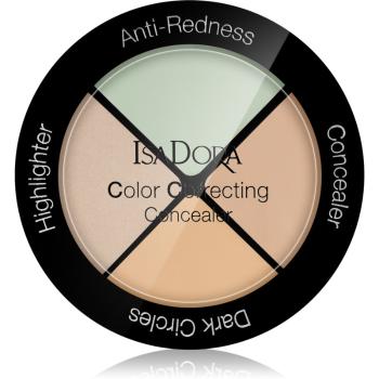 IsaDora Color Correcting paleta corectoare culoare Anti-Redness 4x1 g