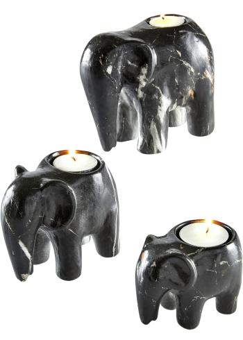 Tabletă lumânări, design elefant (3buc.)