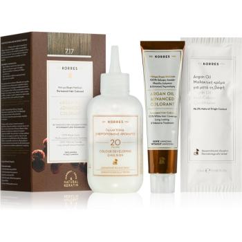 Korres Argan Oil Culoare permanenta pentru par cu ulei de argan culoare 7.17 Dark Blonde Beige 50 ml