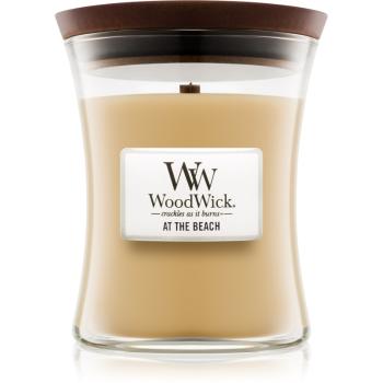 Woodwick At The Beach lumânare parfumată  cu fitil din lemn 275 g