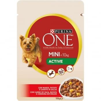 Purina One Dog Mini Active, Vita si Cartofi, 20x100 g