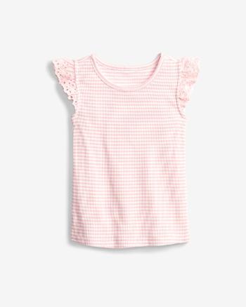 GAP Lace-Trim Bluză pentru copii Roz Bej