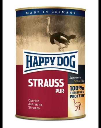 HAPPY DOG Pur Strauss - Struț  400g