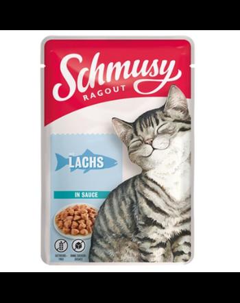 SCHMUSY RAGOUT cu somon in sos, hrana pisica 100 g