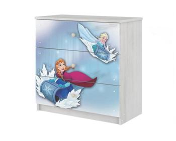 Comodă pentru copii Disney - Regatul de gheață - decor pin norvegian